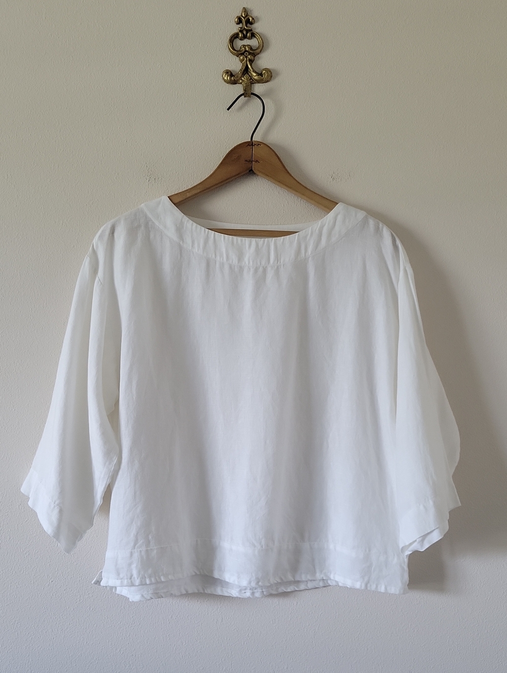 J Jill PureJill White 100% Linen Top Size XS